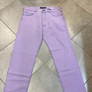 New Men's VERSACE Finn-fit Acid Washed Jeans Pink!